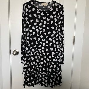 Michael Kors Stretchy Black & White Mini Dress